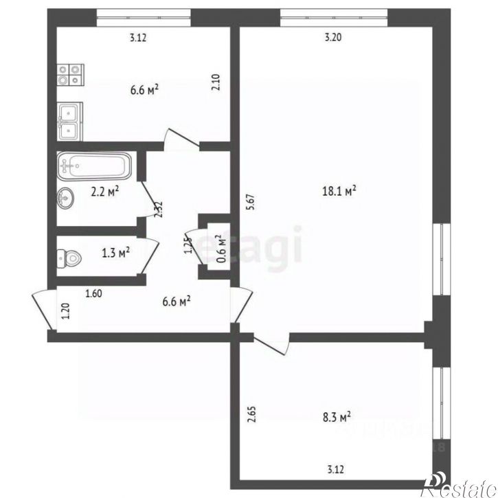 2-комн квартира ул Челюскинцев, 89,  д. 89