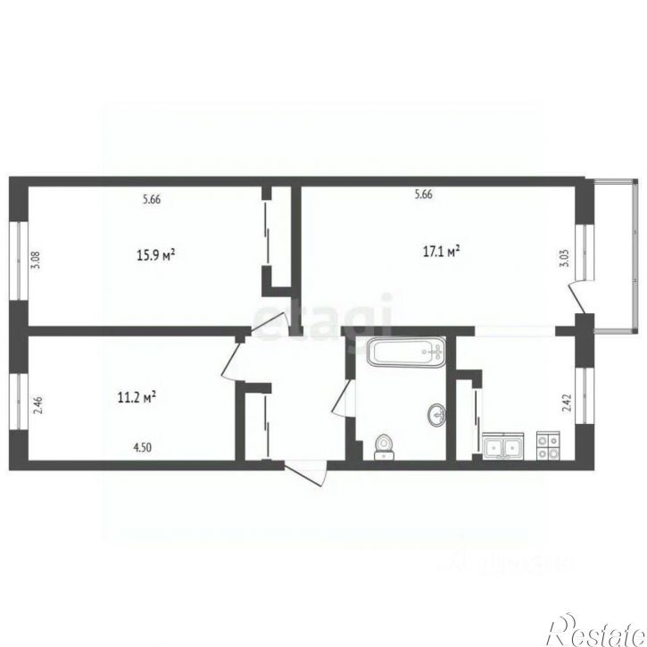 3-комн квартира ул Дианова, 7Б,  д. 7Б