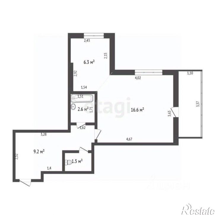 1-комн квартира ул Крупской, 34,  д. 34