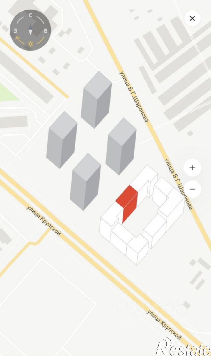 1-комн квартира в новом доме улица Крупской, 12к5