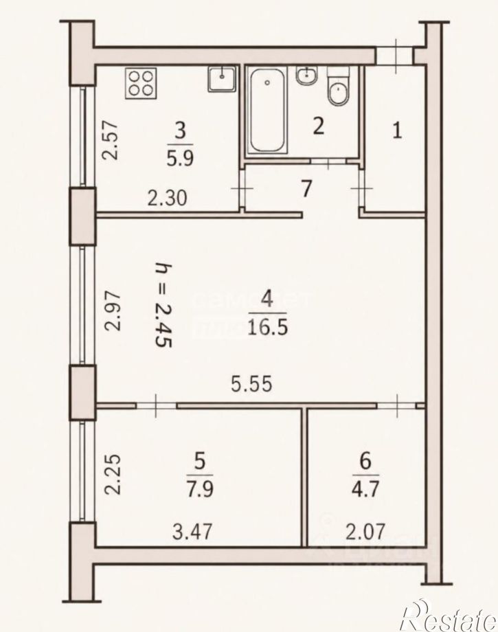 2-комн квартира ул 22 Партсъезда, 9,  д. 9