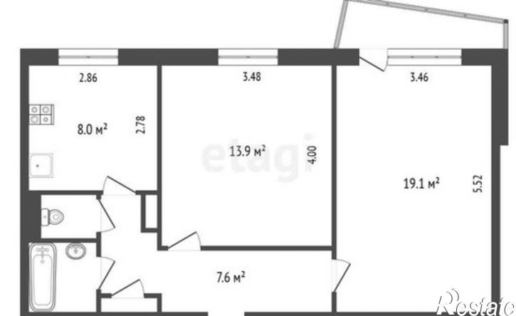 2-комн квартира ул Крыловская, 23,  д. 23