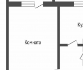 1-комн, 41кв м, этаж 9/10 ул 2-я Поселковая, 61