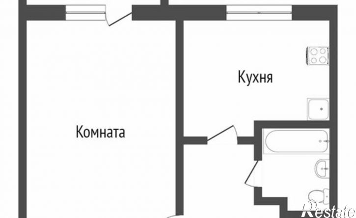 1-комн квартира ул 2-я Поселковая, 61,  д. 61