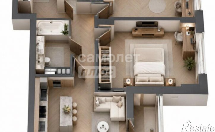 2-комн квартира ул Завертяева, 1,  д. 1