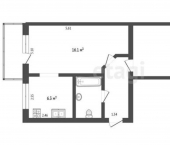 2-комн, 48кв м, этаж 4/5 ул Багратиона, 27Г
