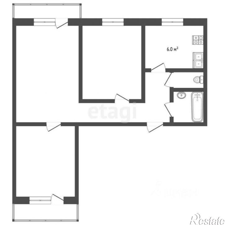 3-комн квартира ул Волочаевская, 15Е,  д. 15Е