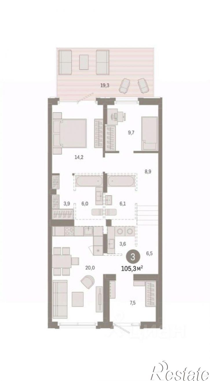 2-комн квартира в новом доме б-р М.М.Кузьмина, 29,  д. 29