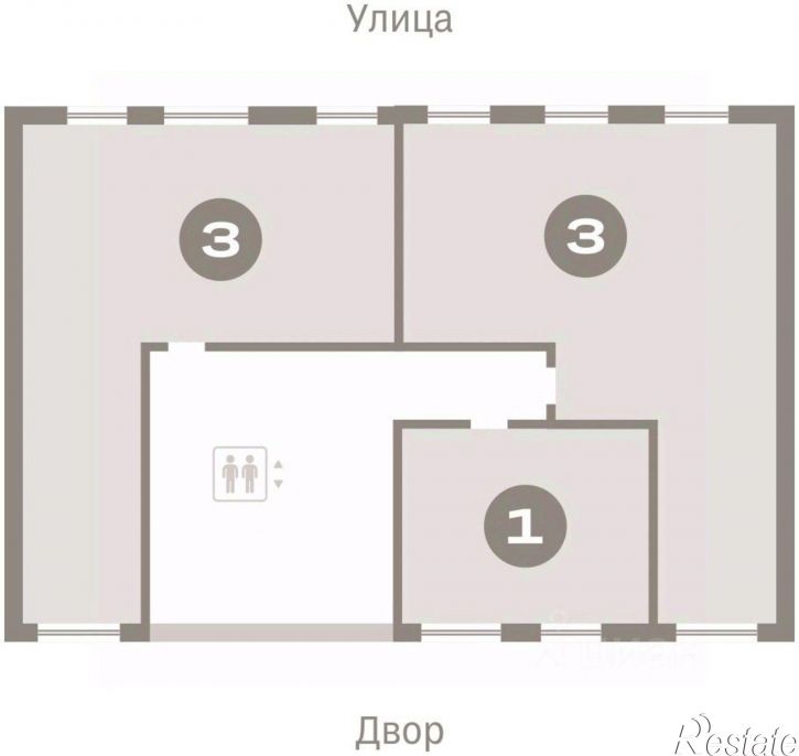 3-комн квартира в новом доме улица Крупской