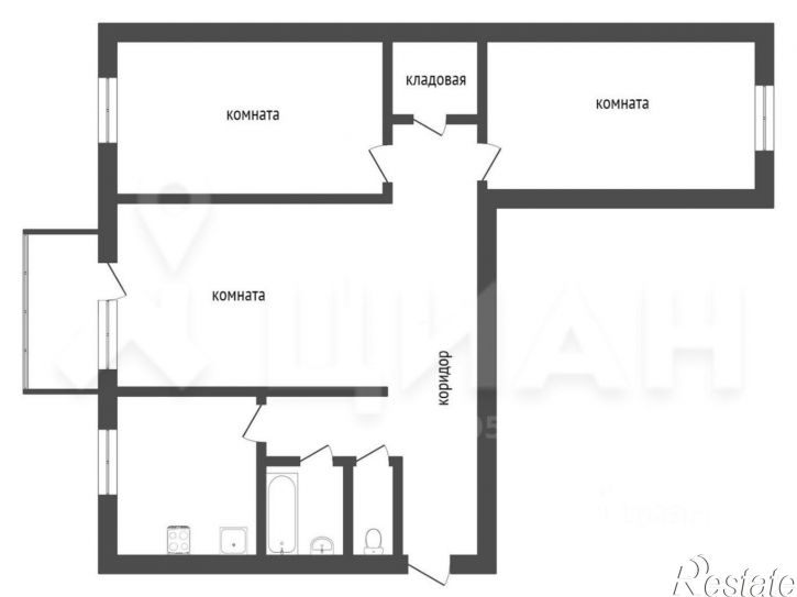 3-комн квартира ул Малиновского, 8А,  д. 8А