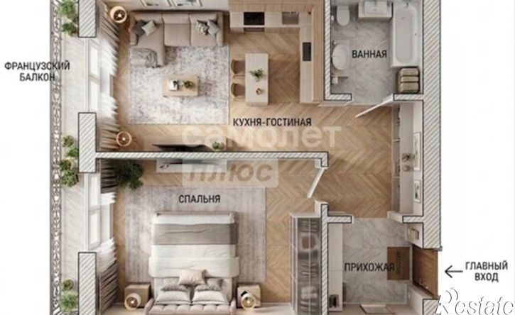 1-комн квартира ул Яковлева, 15,  д. 15