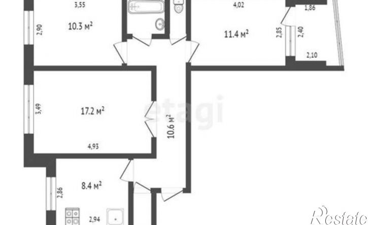 3-комн квартира ул Куйбышева, 136,  д. 136