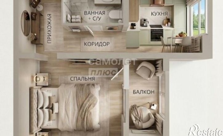 1-комн квартира ул 2-я Поселковая, 16,  д. 16