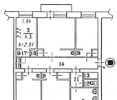 комната 86 кв м пр-кт Мира, 14