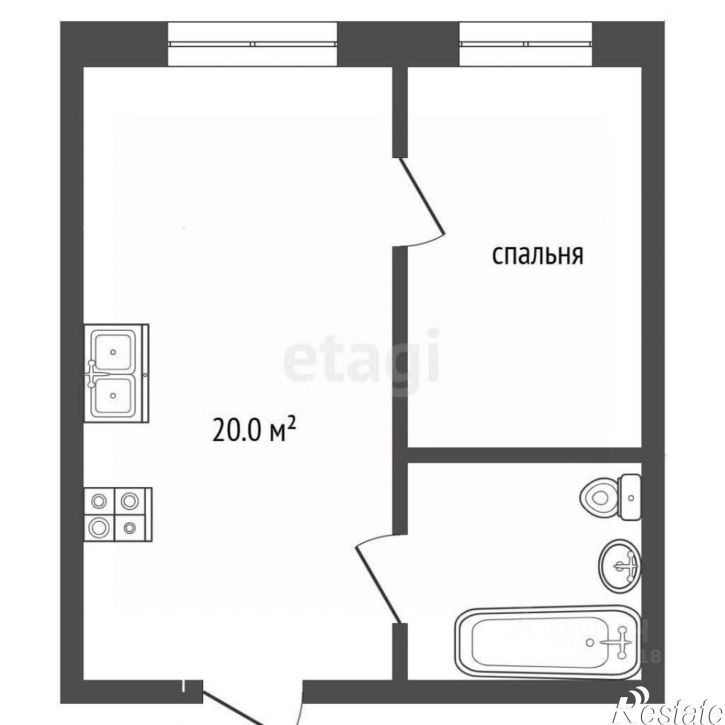 1-комн квартира ул Малиновского, 18 2,  д. 18 2,  к. 2