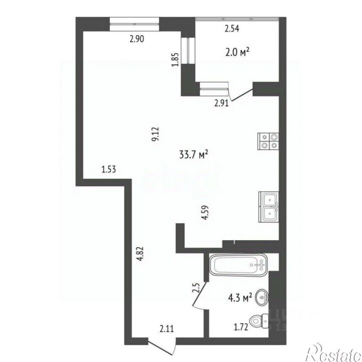 1-комн квартира ул Крупской, 13/4,  д. 13/4