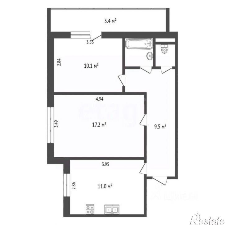 2-комн квартира ул В.Ф.Маргелова, 391,  д. 391