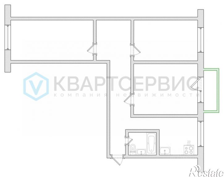 3-комн квартира ул Светлая, 9,  д. 9