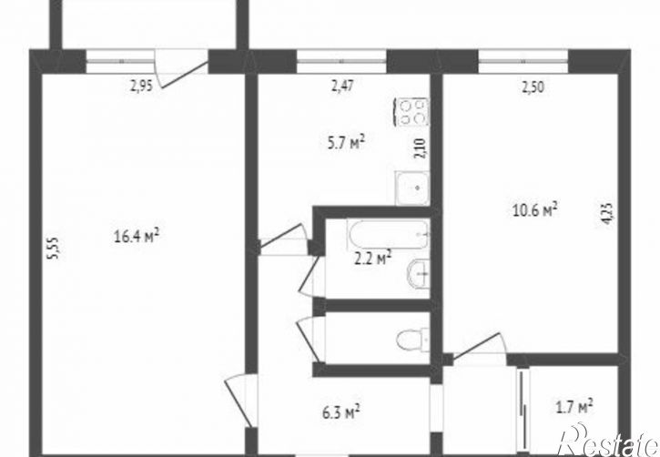 2-комн квартира ул Дианова, 21А,  д. 21А
