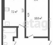 2-комн, 40кв м, этаж 2/9 ул 3-я Любинская, 5