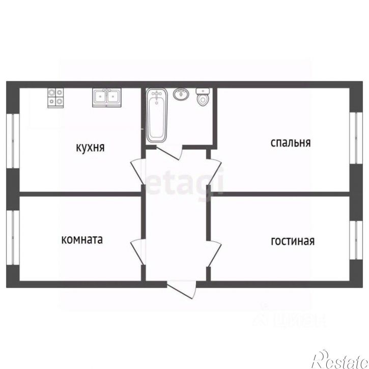 3-комн квартира ул Декабристов, 130,  д. 130