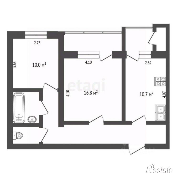 2-комн квартира ул Хлебная, 17А,  д. 17А