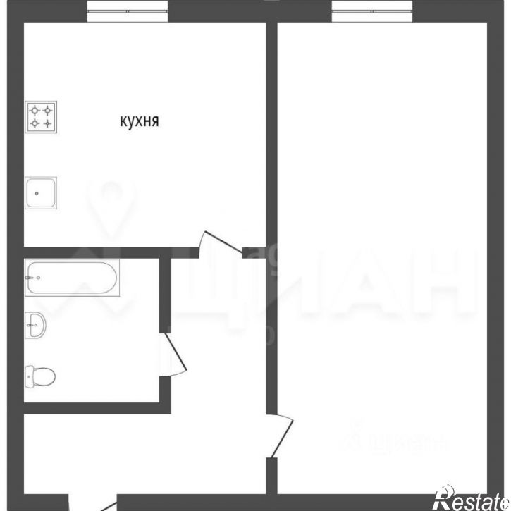 1-комн квартира ул Гашека, 4/2,  д. 4/2