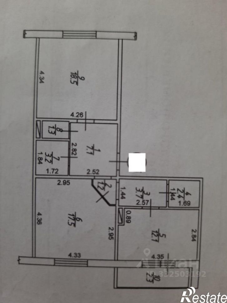 2-комн квартира ул 10-я Чередовая, 9,  д. 9