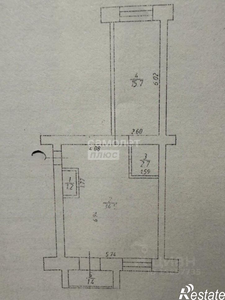 2-комн квартира ул Мельничная, 87 4,  д. 87 4,  к. 4