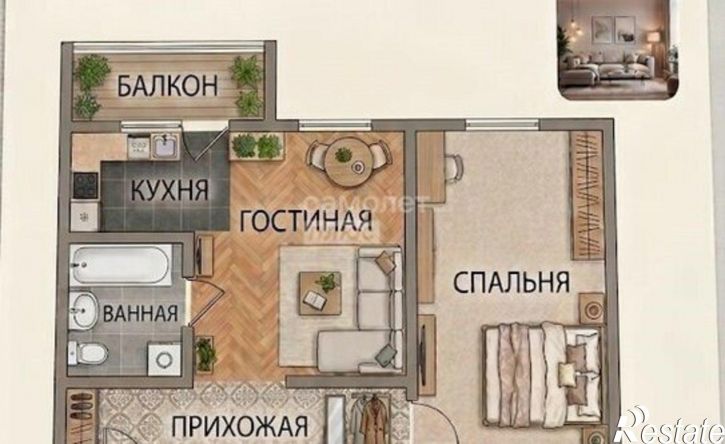 1-комн квартира ул Крупской, 14 3,  д. 14 3,  к. 3