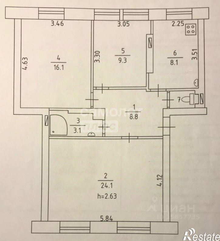 3-комн квартира ул 3-я Транспортная, 11,  д. 11