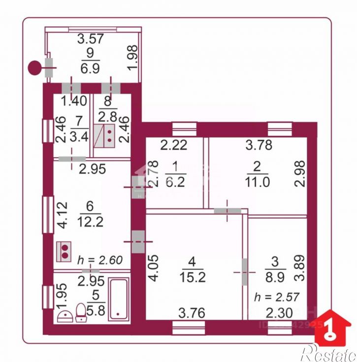 4-комн квартира ул 4-я Заречная, 34,  д. 34
