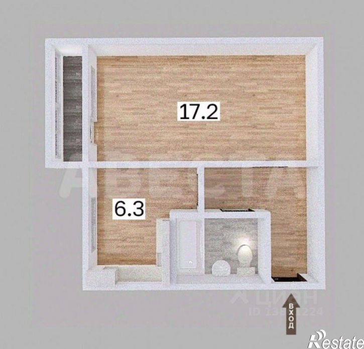 1-комн квартира ул Светлая, 12,  д. 12