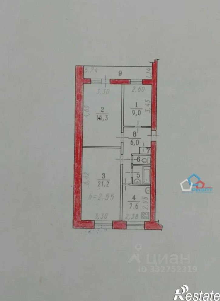 3-комн квартира ул Кирова, 9,  д. 9