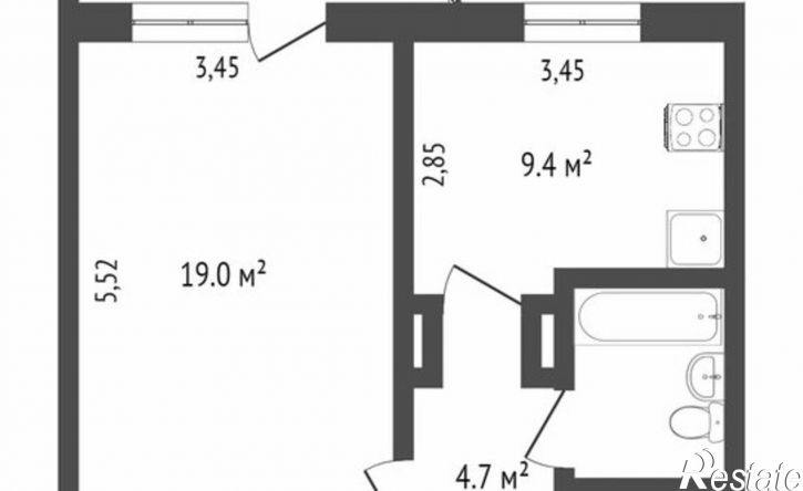 1-комн квартира ул Куйбышева, 27 2,  д. 27 2,  к. 2
