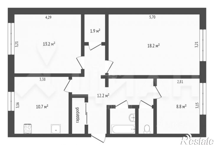3-комн квартира ул Шакурова, 9,  д. 9