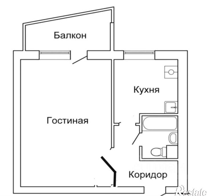 1-комн квартира ул Декабристов, 104,  д. 104