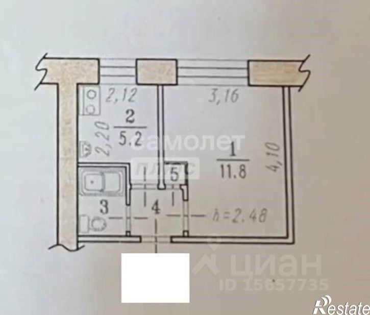 1-комн квартира ул Попова, 5,  д. 5