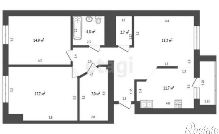 4-комн квартира ул Красный Путь, 105 4,  д. 105 4,  к. 4