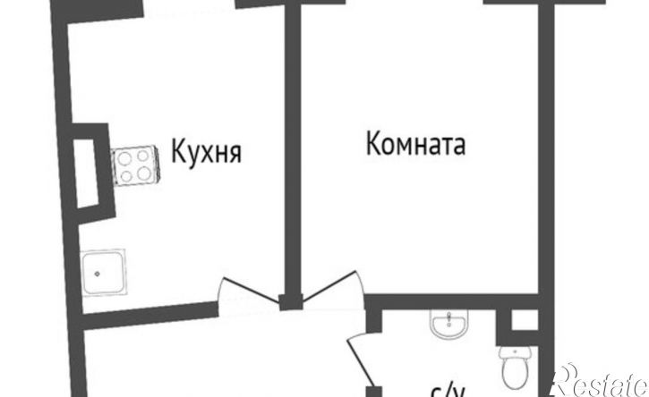 1-комн квартира пр-кт Комарова, 22 1,  д. 22 1,  к. 1