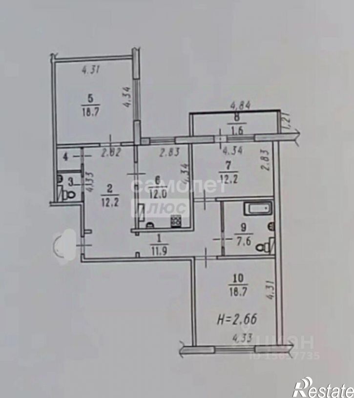 3-комн квартира ул Омская, 113,  д. 113