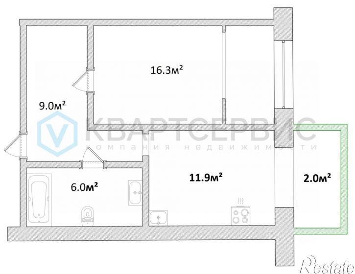 1-комн квартира ул Багратиона, 21 1,  д. 21 1,  к. 1