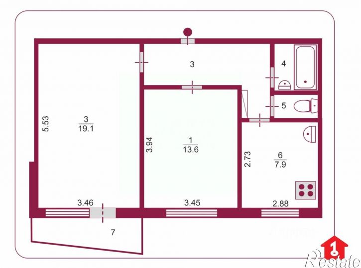2-комн квартира ул Куйбышева, 136,  д. 136