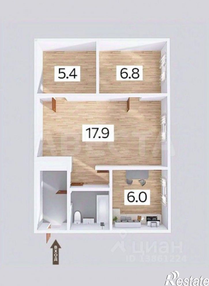 2-комн квартира ул 2-я Любинская, 13,  д. 13