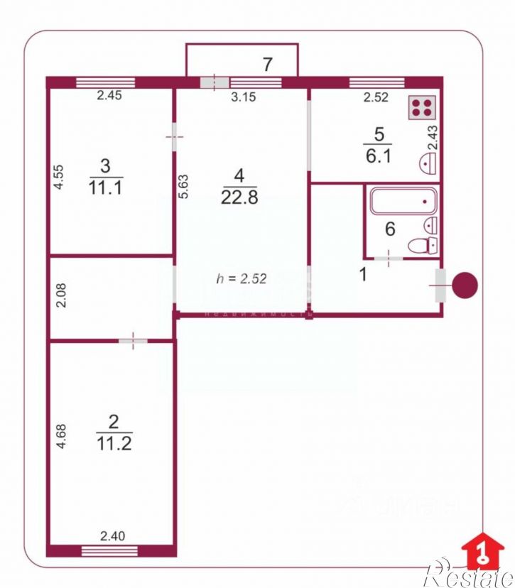 3-комн квартира ул Светлая, 8,  д. 8