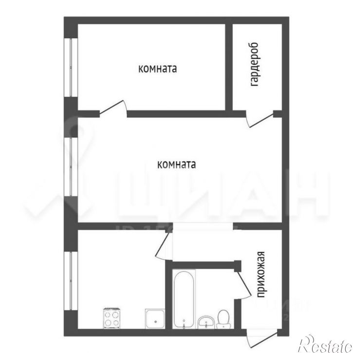 2-комн квартира Комсомольский г-к, 21,  д. 21