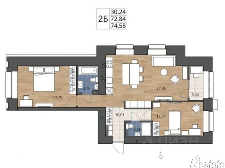 3-комн квартира ул Герцена, 99,  д. 99