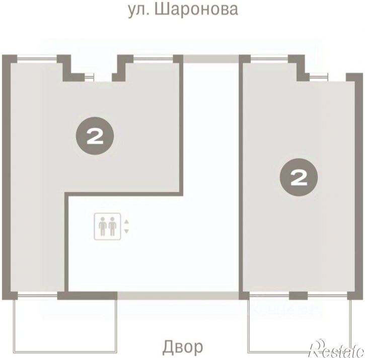 2-комн квартира в новом доме улица Крупской