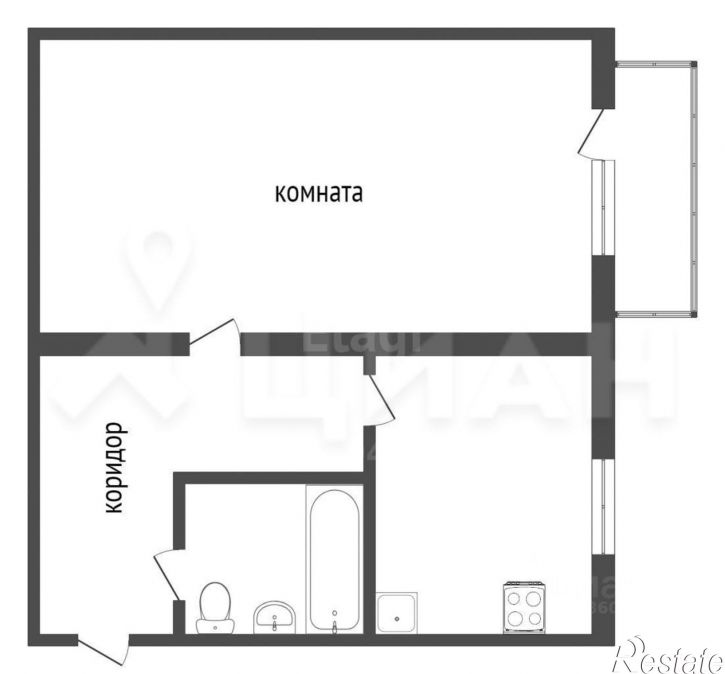 1-комн квартира ул Дмитриева, 13/8,  д. 13/8