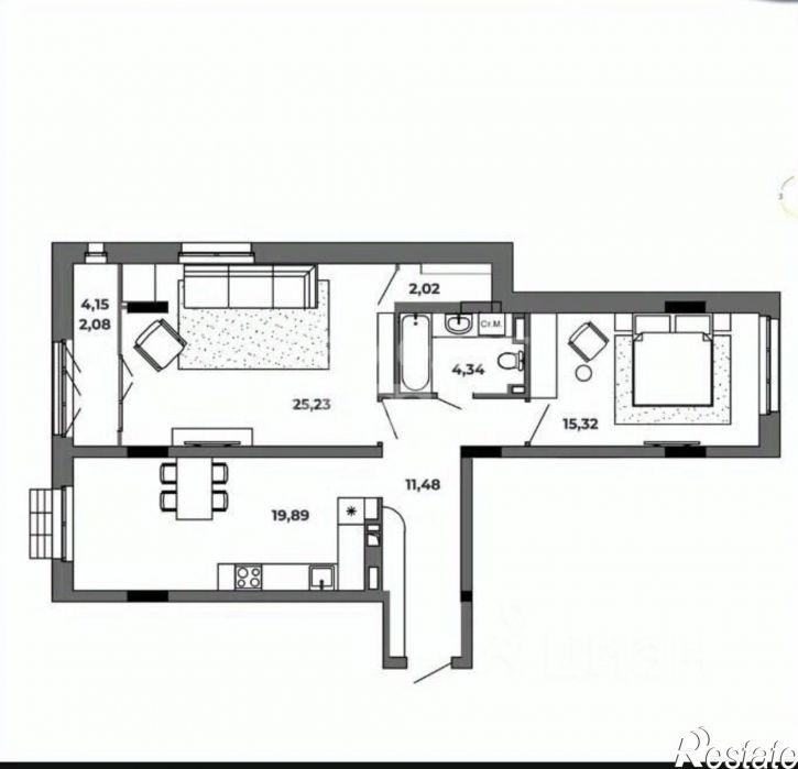 2-комн квартира ул Красный Пахарь, 2,  д. 2